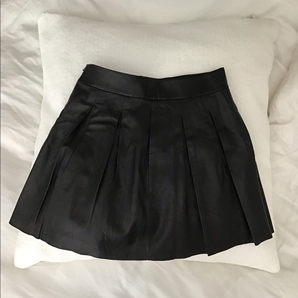 Black leather skirt